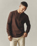 Men's Premium Slub Long Sleeve Henley - Chicory Coffee